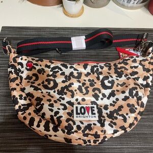 Love Brighton Spotted Love Leopard Print Swing Bag Crossbody NWT